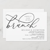 Gelukkig ooit na Brunch, weddenschap Kaart (Voorkant / Achterkant)