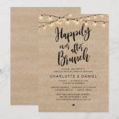 Gelukkig ooit na Brunch, weddenschap Kaart (Voorkant / Achterkant)