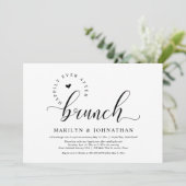 Gelukkig ooit na Brunch, weddenschap Kaart (Staand voorkant)