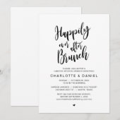 Gelukkig ooit na Brunch, weddenschap Kaart (Voorkant / Achterkant)