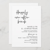 Gelukkig ooit na Brunch, weddenschap Kaart (Voorkant / Achterkant)