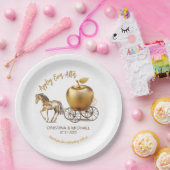 Gelukkig ooit na Caramel Apple trouwgunst Papieren Bordje (Feest)