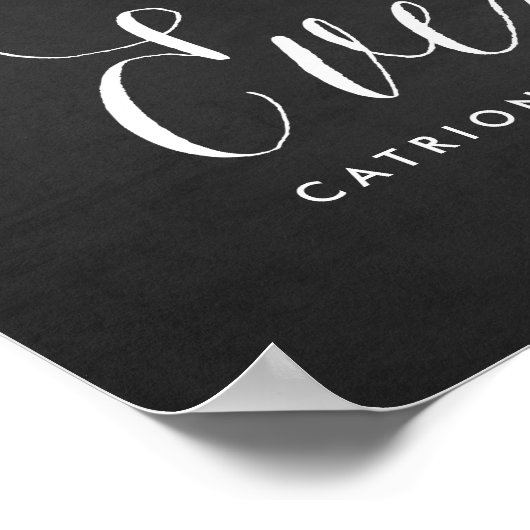 Gelukkig ooit na Chalkboard Wedding Poster (Hoek)