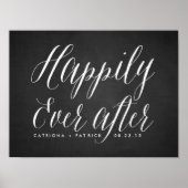 Gelukkig ooit na Chalkboard Wedding Poster (Voorkant)