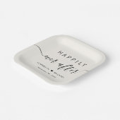 Gelukkig ooit na Cream Wedding Papieren Bordje (Gebogen)