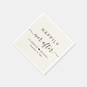 Gelukkig ooit na Cream Wedding Servet (Hoek)