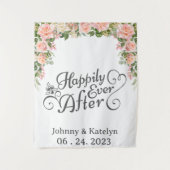 Gelukkig ooit na de achtergrond van de Aangepaste  Wandkleed (Voorkant)