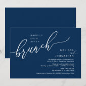 Gelukkig ooit na de bruiloft Elopement Brunch Kaart (Voorkant / Achterkant)