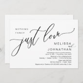 Gelukkig ooit na de bruiloft Elopement Brunch Kaart (Voorkant / Achterkant)