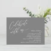 Gelukkig ooit na de bruiloft Elopement Brunch Kaart (Staand voorkant)