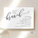 Gelukkig ooit na de bruiloft Elopement Brunch Kaart<br><div class="desc">Prachtig Modern Mooi Casual Minimal,  zwart-wit thema,  Wedding Elopement Gelukkig ooit na brunch feest uitnodiging kaart. Dit is perfect voor uw bruiloft receptie en na de bruiloft viering. Voeg uw uitnodigingsgegevens voor een huwelijksfeest toe. #TeeshaDerrick</div>