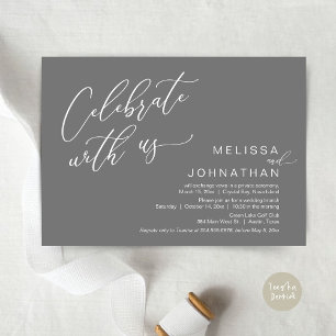 Gelukkig ooit na de bruiloft Elopement Brunch Kaart
