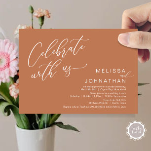 Gelukkig ooit na de bruiloft Elopement Brunch Kaart