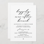 Gelukkig ooit na de bruiloft Elopement Brunch Kaart (Voorkant / Achterkant)