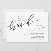 Gelukkig ooit na de bruiloft Elopement Brunch Kaart (Voorkant)
