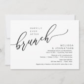 Gelukkig ooit na de bruiloft Elopement Brunch Kaart (Voorkant)