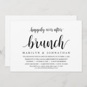 Gelukkig ooit na de bruiloft Elopement in Brunch Kaart (Voorkant / Achterkant)