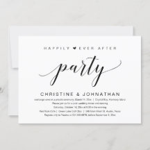 Gelukkig ooit na de bruiloft Elopement Party