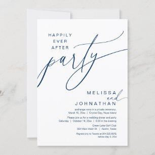 Gelukkig ooit na de bruiloft Elopement Party Kaart