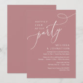 Gelukkig ooit na de bruiloft Elopement Party Kaart (Voorkant / Achterkant)