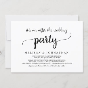 Gelukkig ooit na de bruiloft Elopement Party Kaart