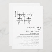 Gelukkig ooit na de bruiloft Elopement Party Kaart (Voorkant / Achterkant)