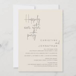 Gelukkig ooit na de bruiloft Elopement Party Kaart
