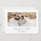 Gelukkig ooit na de bruiloft foto bedankkaart (Voorkant)