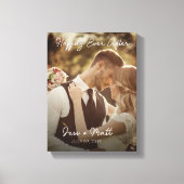 Gelukkig ooit na de bruiloft foto canvas afdruk (Voorkant)