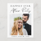 Gelukkig ooit na de bruiloft foto van de Partij Aankondigingskaart (Voorkant)