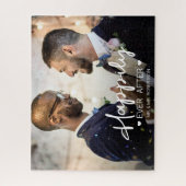 Gelukkig ooit na de bruiloft gepersonaliseerde fot legpuzzel (Verticaal)