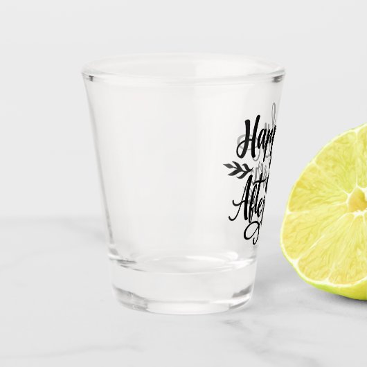 Gelukkig ooit na de bruiloft shot glas (Links)