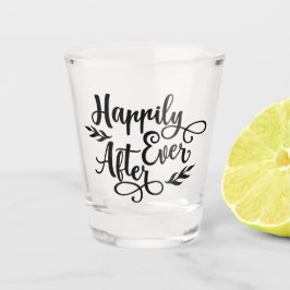 Gelukkig ooit na de bruiloft shot glas