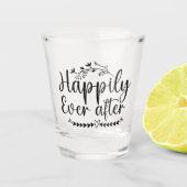 Gelukkig ooit na de bruiloft shot glas (Voorkant)