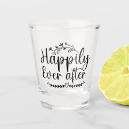 Gelukkig ooit na de bruiloft shot glas