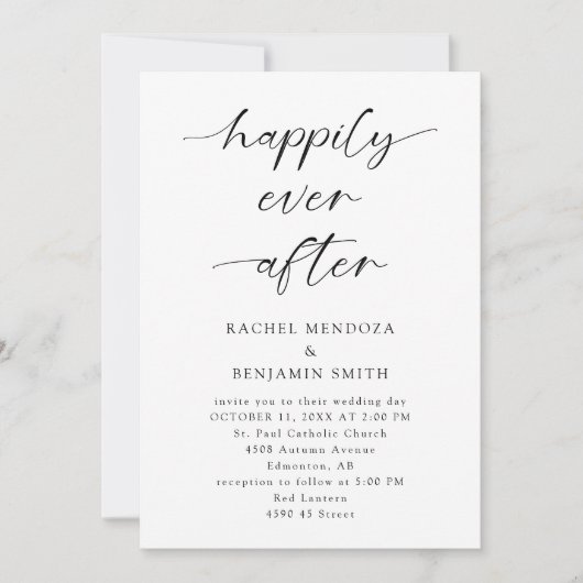 Gelukkig ooit na de bruiloft tweezijdige details kaart (Voorkant)