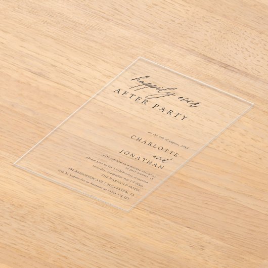 Gelukkig ooit na de bruiloft van de Partij Acryl Uitnodigingen (Laagn)