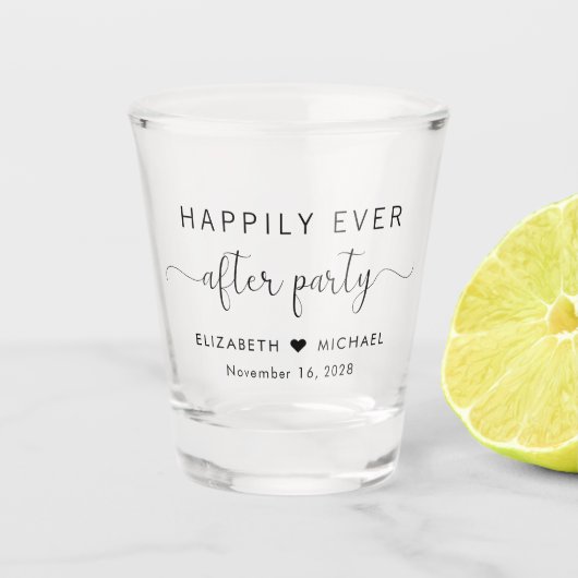 Gelukkig ooit na de bruiloft van de Partij Shot Glas (Voorkant)
