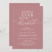 Gelukkig ooit na de bruiloft van de Post Brunch Kaart (Voorkant / Achterkant)