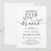 Gelukkig ooit na de bruiloft van de Post Brunch Kaart (Voorkant / Achterkant)