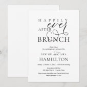 Gelukkig ooit na de bruiloft van de Post Brunch Kaart (Voorkant / Achterkant)