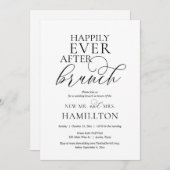 Gelukkig ooit na de bruiloft van de Post Brunch Kaart (Voorkant / Achterkant)