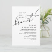 Gelukkig ooit na de brunch, bruiloft Elopement Par Kaart (Staand voorkant)