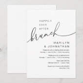Gelukkig ooit na de brunch, bruiloft Elopement Par Kaart (Voorkant / Achterkant)