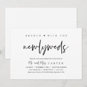 Gelukkig ooit na de brunch na de huwelijksfeestdag kaart (Voorkant / Achterkant)