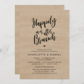 Gelukkig ooit na de brunch, post bruiloft, Elopeme Kaart (Voorkant / Achterkant)