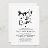 Gelukkig ooit na de brunch, post bruiloft, Elopeme Kaart (Voorkant / Achterkant)