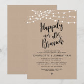 Gelukkig ooit na de brunch, post bruiloft Elopemen Kaart (Voorkant / Achterkant)