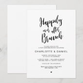 Gelukkig ooit na de brunch, post bruiloft Elopemen Kaart (Voorkant / Achterkant)