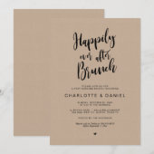 Gelukkig ooit na de brunch, post bruiloft Elopemen Kaart (Voorkant / Achterkant)